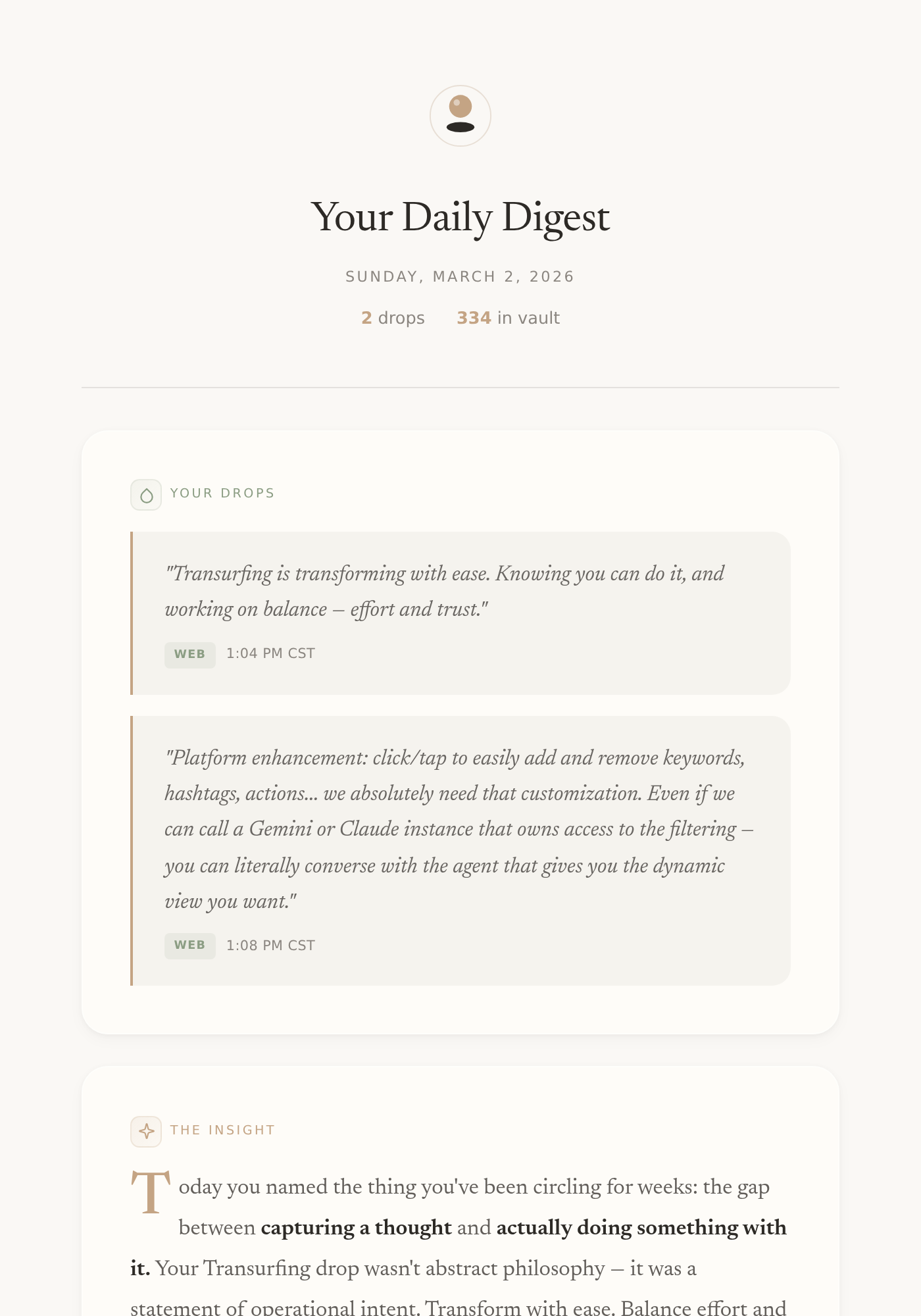 Real DropAnywhere daily digest